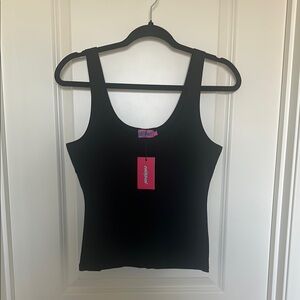 Edikted Black Fitted Sleeveless Tank Top